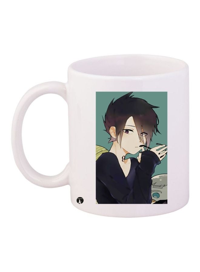 BP Anime Printed Coffee Mug White/Black/Beige