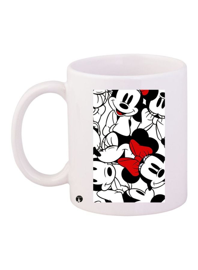 BP Cartoon Printed Coffee Mug White/Red/Black