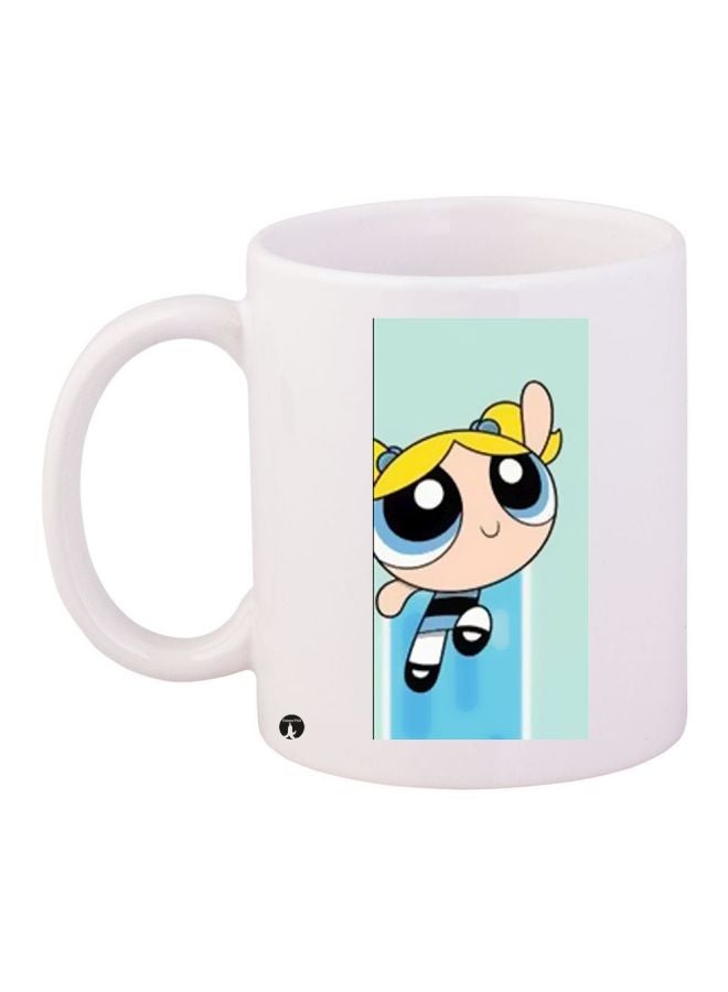 BP Powerpuff Girl Printed Coffee Mug White/Green/Blue