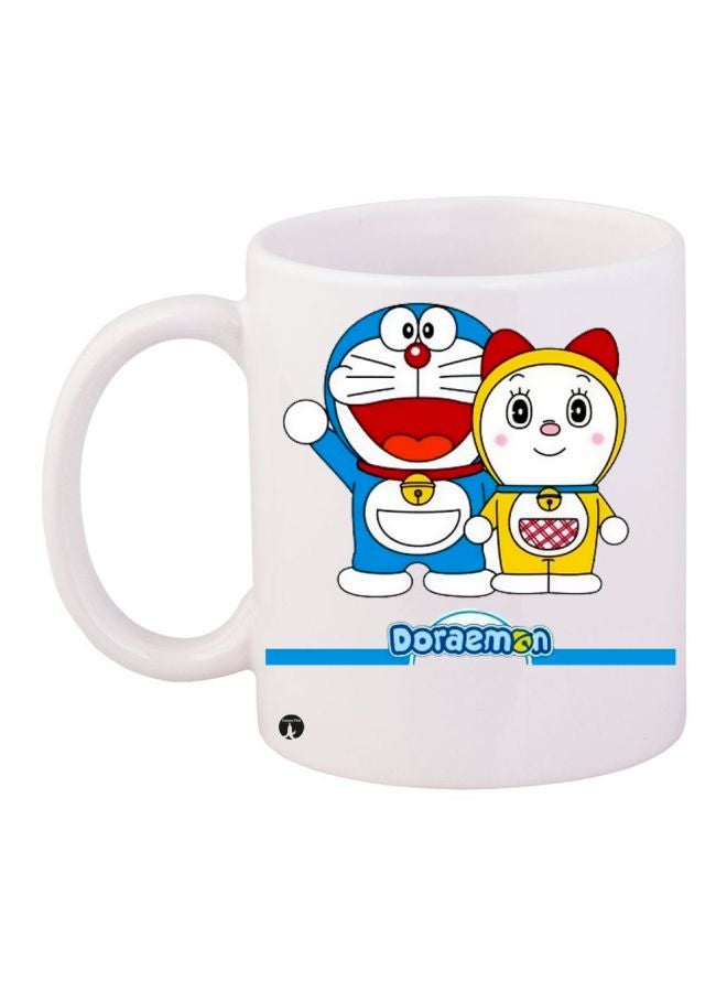Doraemon Printed Coffee Mug White/Blue/Yellow