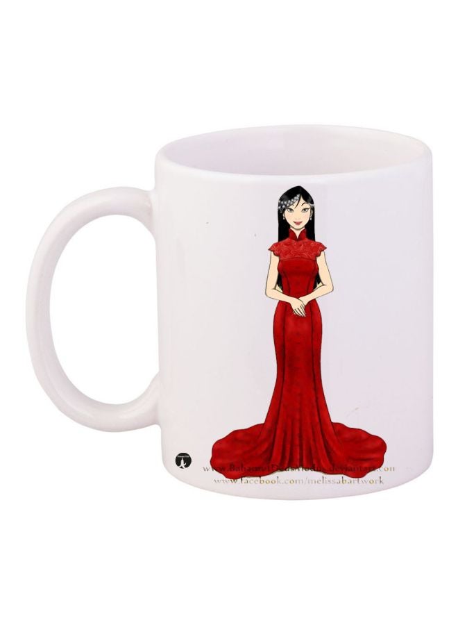 BP Disney Princess Printed Coffee Mug White/Red/Cream