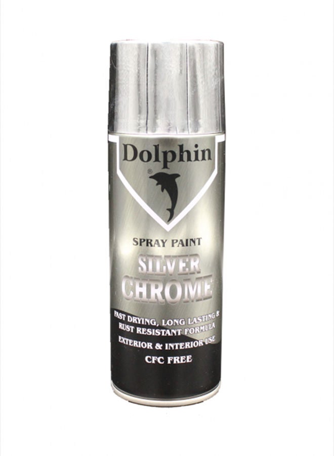 Dolphin Spray Paint Silver Chrome 280grams 