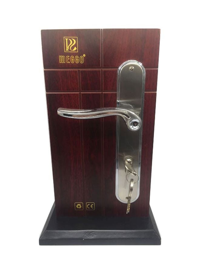 ميغو مجموعة مقابض للأبواب من قطعتين فضي 85مم - Image 2