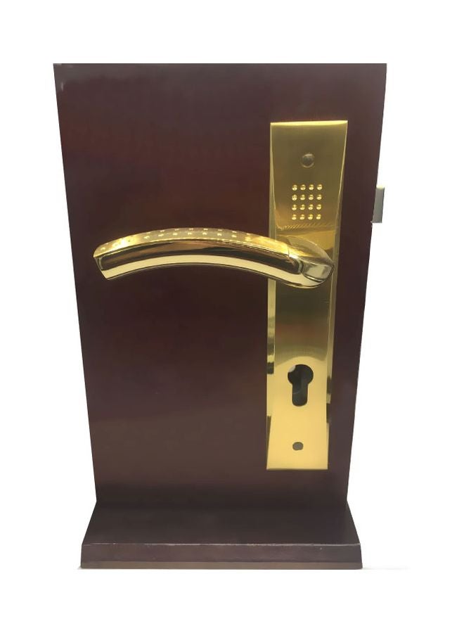 ميغو طقم مقابض باب من الزنك من قطعتين ذهبي - Image 3