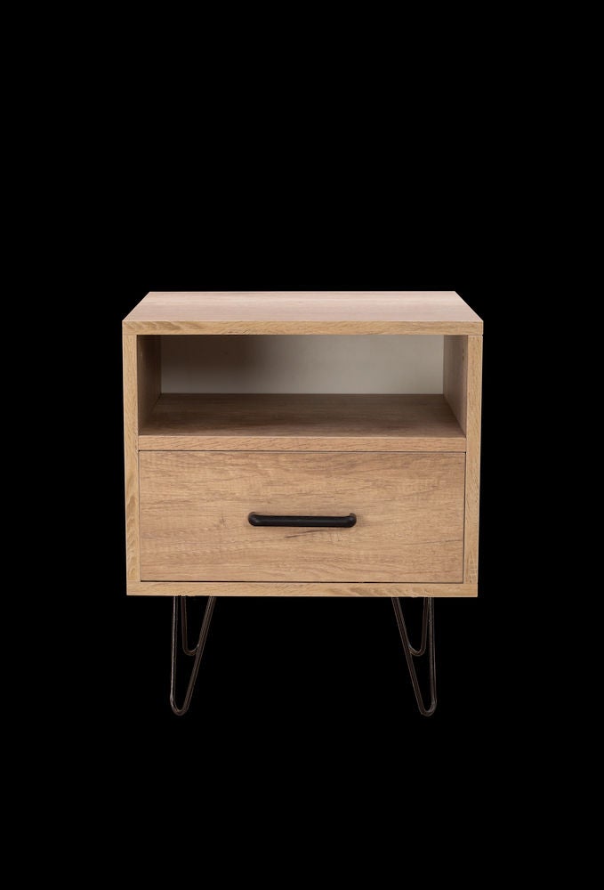 FURVIVE - 1-Drawer Wooden Forr Side Table Alaska - Image 1