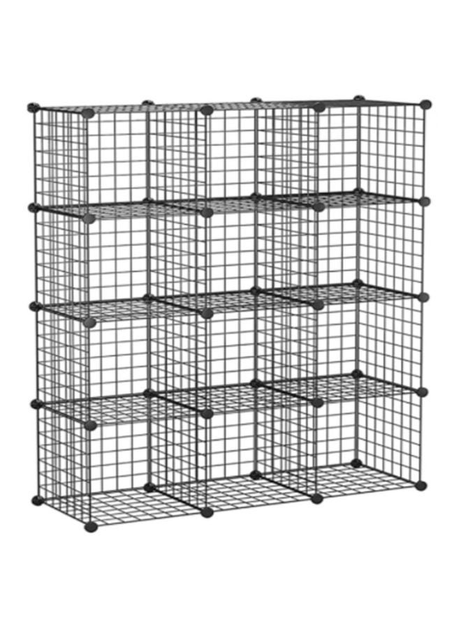 Generic 12-Cubic Storage Cabinet Black 111x37x147cm  - Image 1
