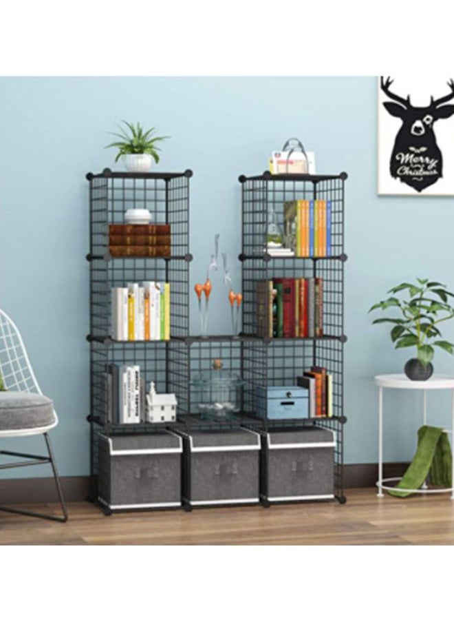 Generic 12-Cubic Storage Cabinet Black 111x37x147cm  - Image 3