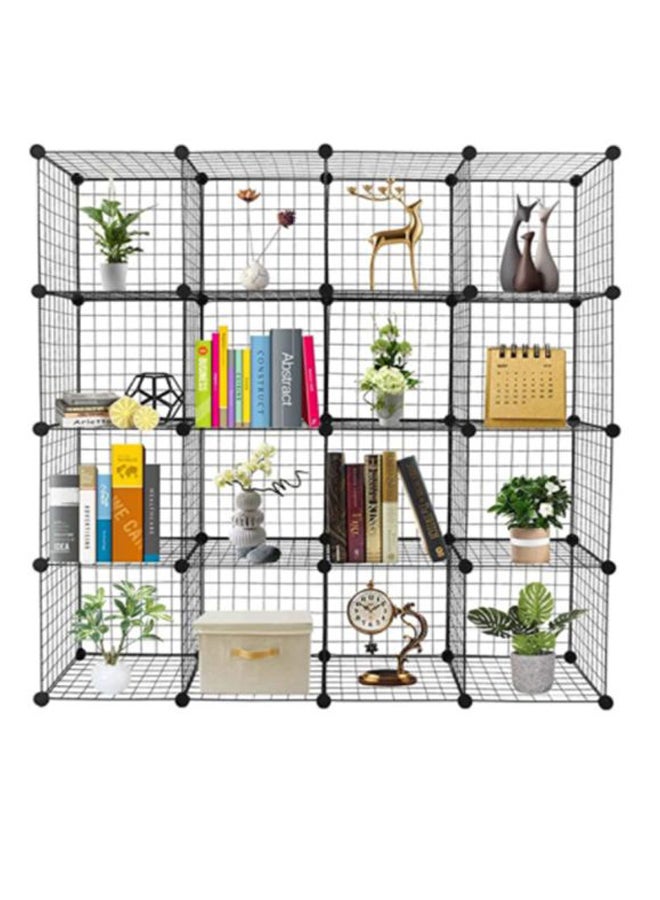 16-Cube Storage Cabinet Black 147x37x147cm - Image 3