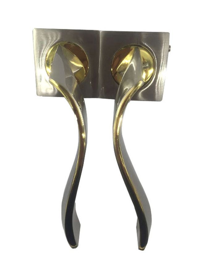 ميغو قفل لمقبض الباب فضي / ذهبي 7x6x2بوصة - Image 2