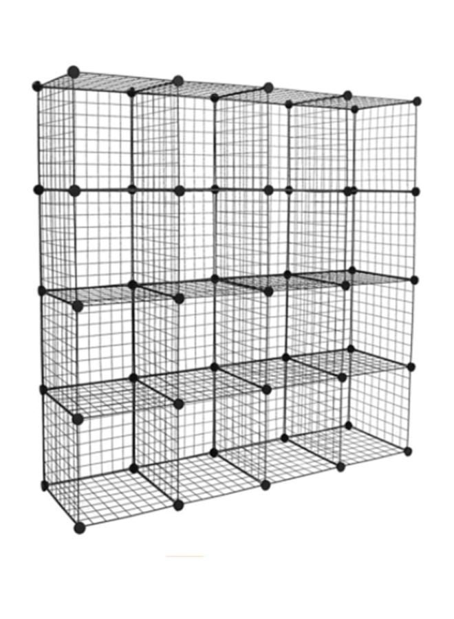 16-Cube Storage Cabinet Black 147x37x147cm - Image 1