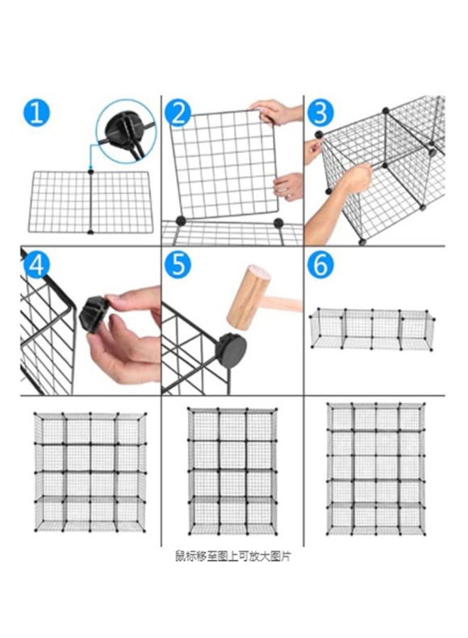 16-Cube Storage Cabinet Black 147x37x147cm - Image 2