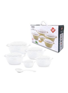 UTC 10-Piece Brook Microware Plastic Set With Spatula White  - Image 2