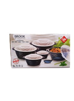 UTC 10-Piece Brook Microware Plastic Set With Spatula White  - Image 3