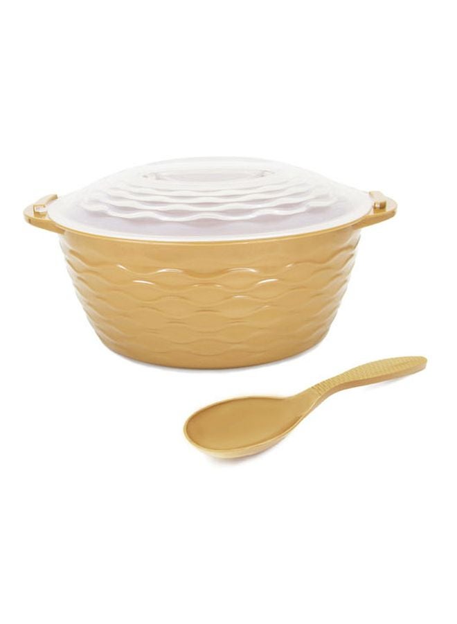 UTC 10-Piece Brook Microware Plastic Set With Spatula Gold  - Image 3