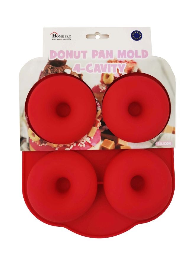 هوم برو قالب من السيليكون مكون من 4 تجويفات أحمر 22.2x19.2x3سم - Image 3