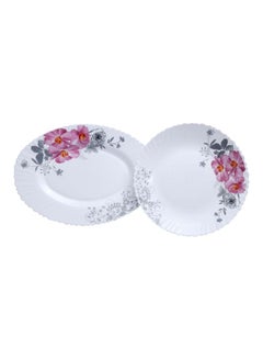 33-Piece Opalware Dinner Set White/Pink/Grey 6xDinner Plates - 10inch , 6xQuartes Plates - 7.5inch, Oval Plate - 13inch, 6xDeep Soup Plate - 8inch, 6xSoup Bowl - 5inch, ,6xSpoons, 2xServing Bowls - 8inch - v1605872875/N41971678A_5