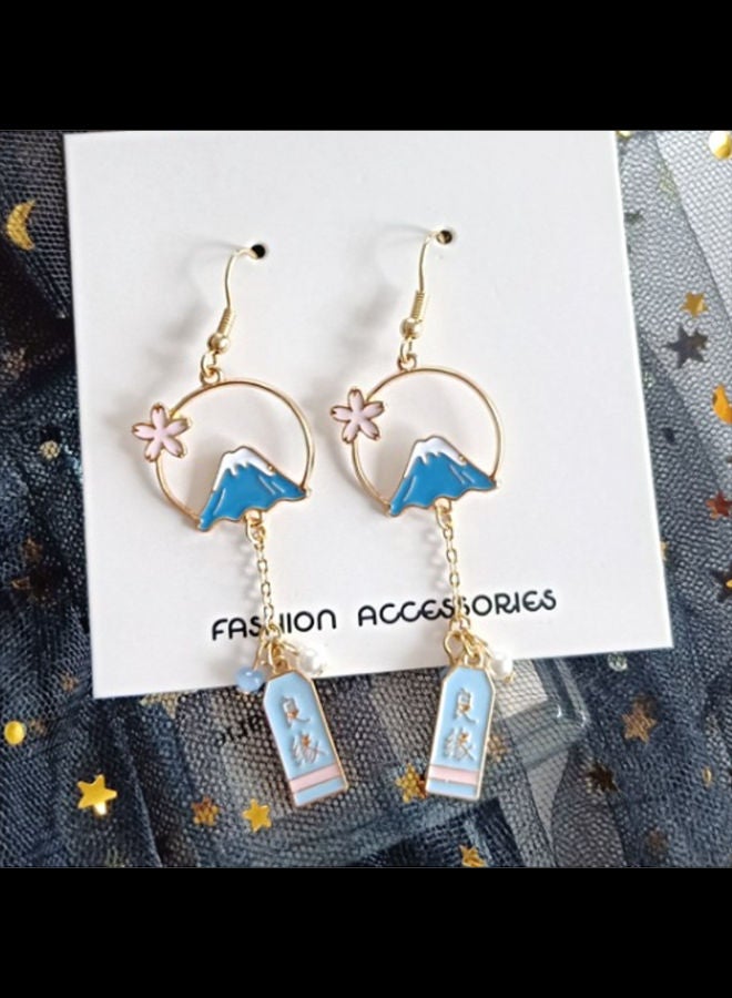 J&J Floral Pattern Dangle Earrings - Image 1