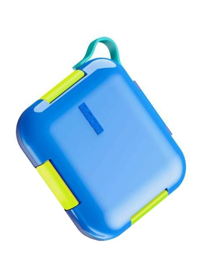 ZOKU 2-Compartment Neat Bento Lunch Box Blue/Green 22.5x6.5x21cm - Image 1