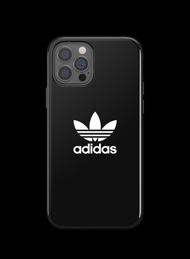 اديداس غطاء حماية بطبعة شعار لهواتف أبل آيفون 12 و12 برو أسود - Image 1