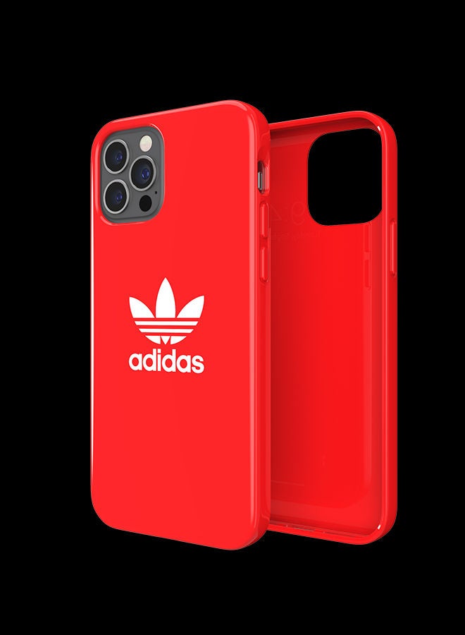 اديداس غطاء حماية بطبعة شعار لهواتف أبل آيفون 12 و12 برو أحمر قرمزي - Image 2