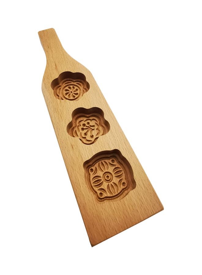 asmat 3-Cavity Floral Design Mould Brown 29.5cm - Image 2