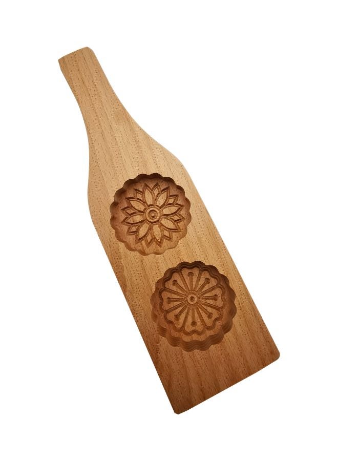 asmat 2-Cavity Floral Design Mould Brown 25cm - Image 2