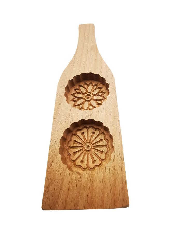 asmat 2-Cavity Floral Design Mould Brown 25cm - Image 3