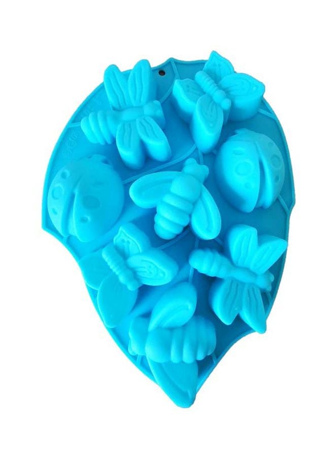 asmat 8-Cavity 3D Insect Design Mould Blue 28x21cm  - Image 1