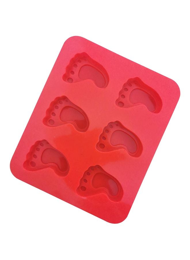 أسمات قالب بتصميم قدم مكون من 6 تجاويف أحمر 15.5x13سم - Image 3