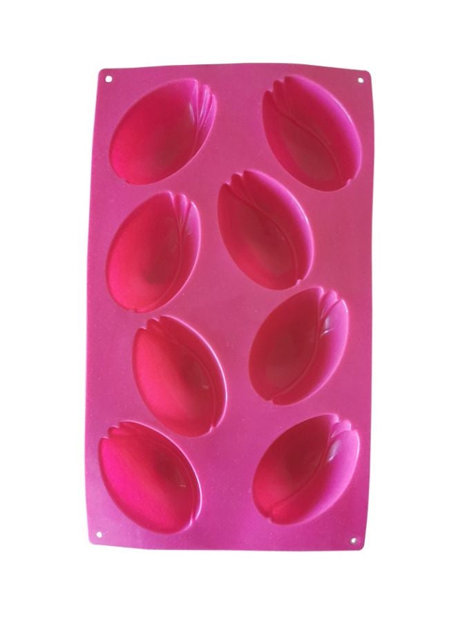 أسمات 8-Cavity Floral Shaped Baking Mould Pink 29x17cm - Image 3