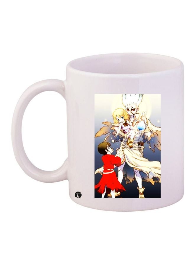 BP Cartoon Characters Printed Coffee Mug White/Red/Grey