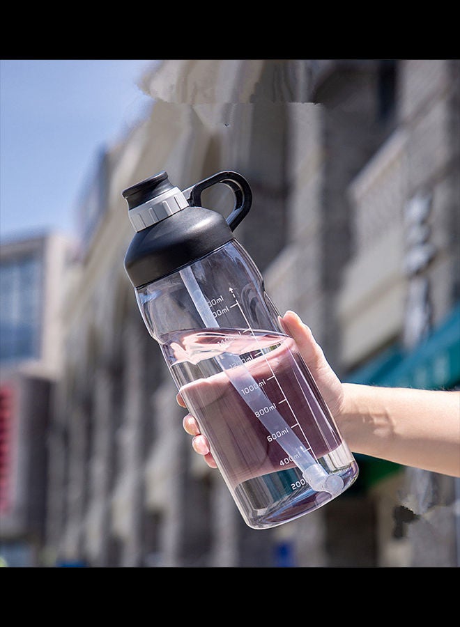 Beauenty Large Capacity Space Portable Plastic Bottle Clear/Black 31.5cm - Image 2