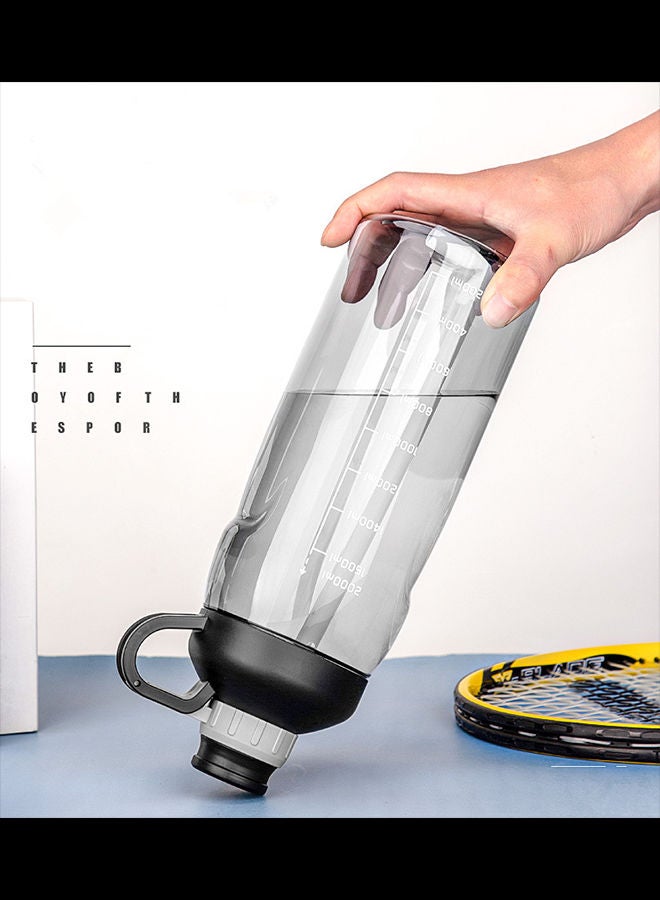 Beauenty Large Capacity Space Portable Plastic Bottle Clear/Black 31.5cm - Image 3