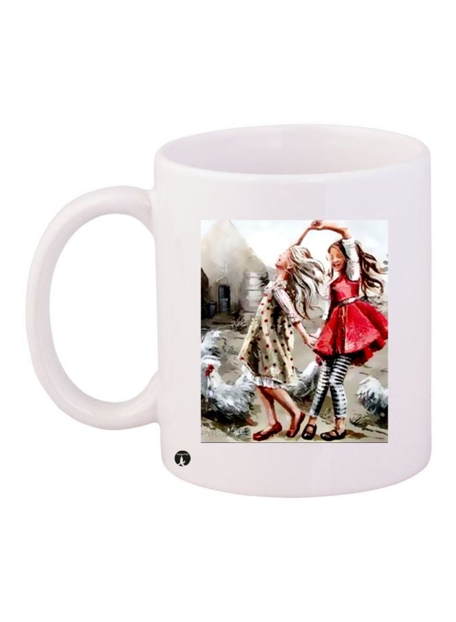 مج قهوة بطبعة من مسلسل "Friends" رمادي/ أحمر/ أبيض