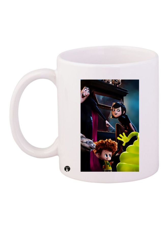 BP Cartoon Printed Coffee Mug White/Blue/Green