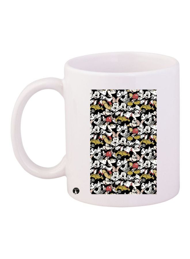 BP Cartoon Printed Coffee Mug White/Red/Black