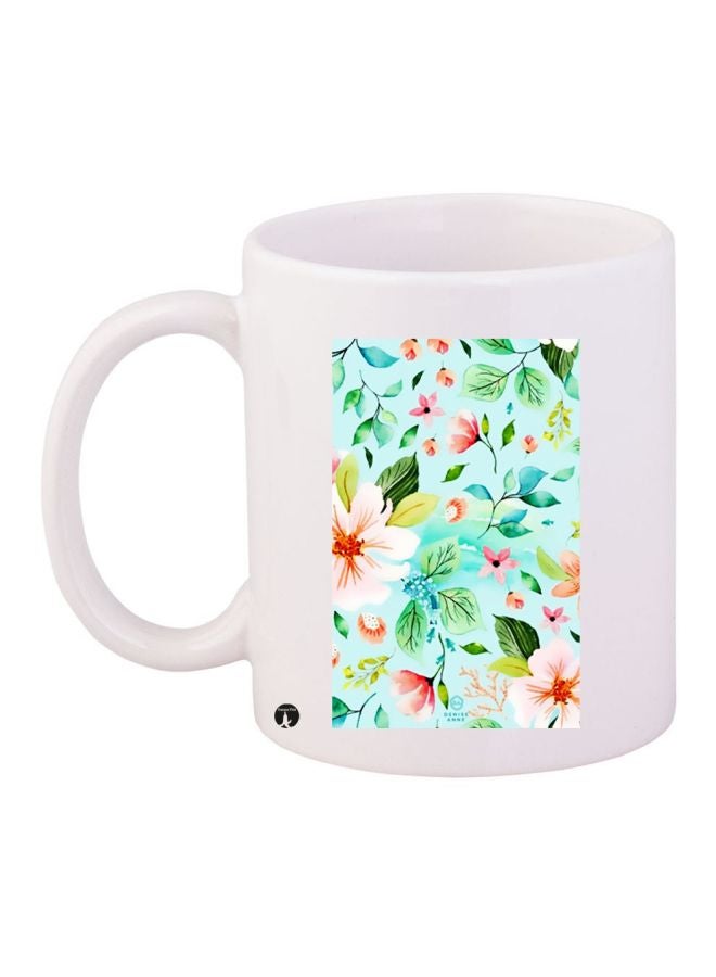 BP Floral Printed Coffee Mug White/Blue/Pink