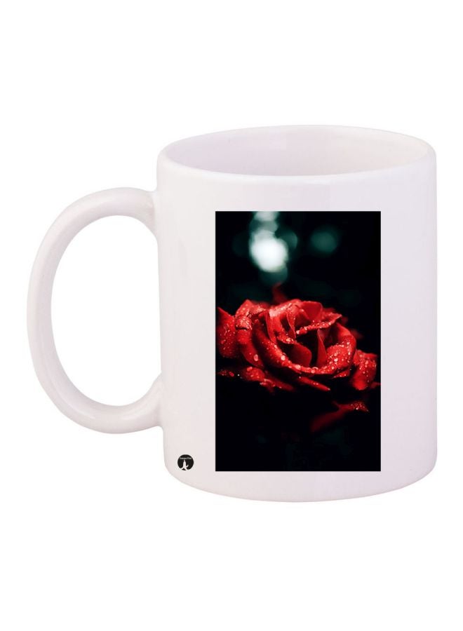 بي بي مج قهوة برسمة الزهور أبيض/أحمر/أسود