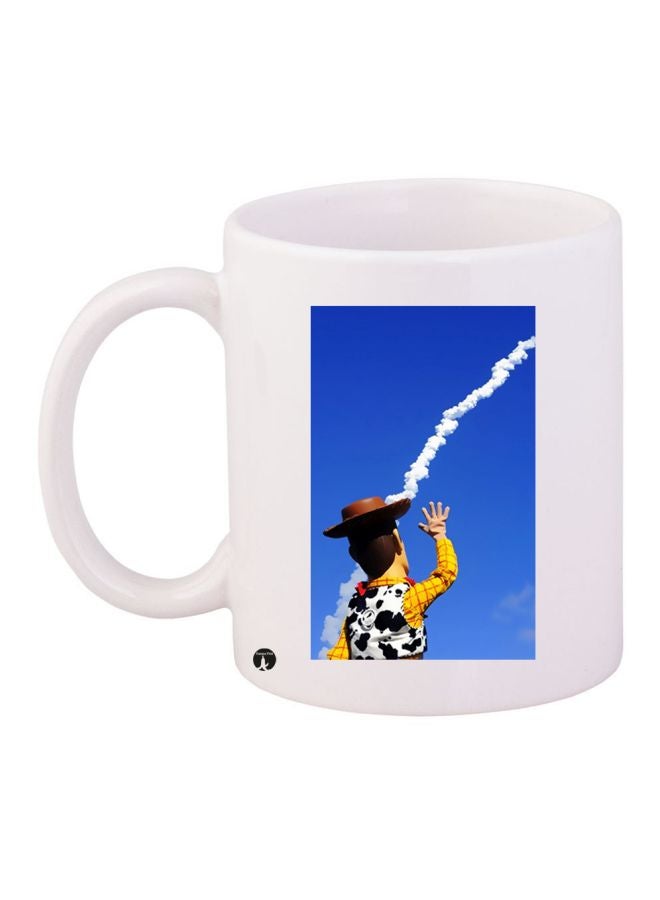 بي بي مج قهوة بطبعة شخصية كارتونية أبيض/أزرق/أسود/أصفر