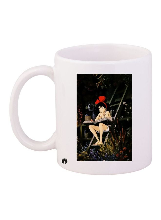 بي بي مج قهوة مطبوع عليه صورة رسوم متحركة أبيض/أسود/بيج