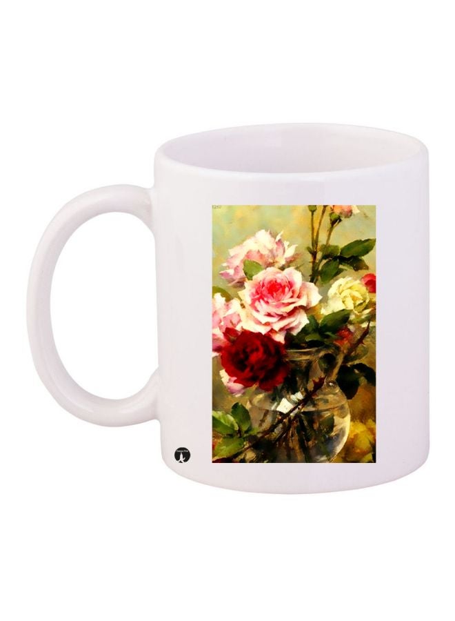 BP Floral Printed Coffee Mug White/Pink/Green