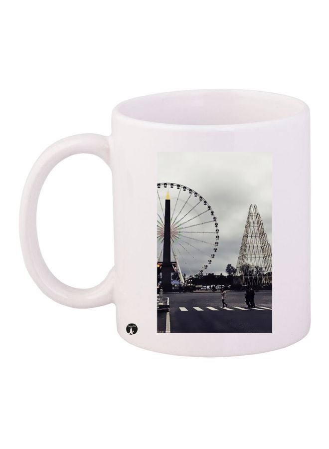 BP Millennium Wheel Printed Coffee Mug White/Black/Grey