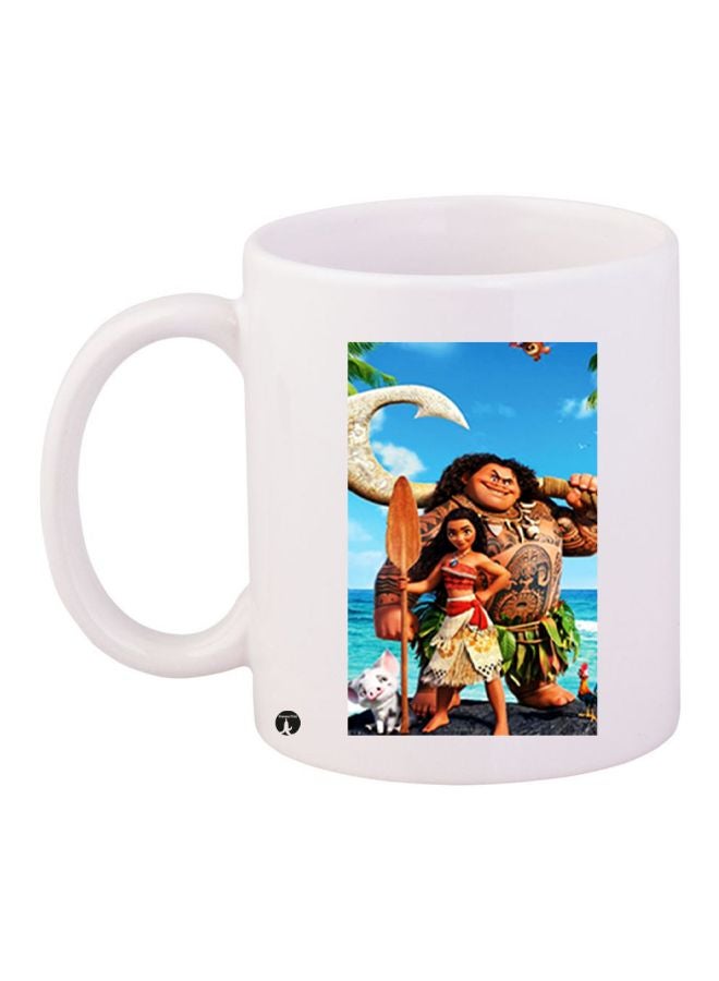 BP Cartoon Printed Coffee Mug White/Blue/Green