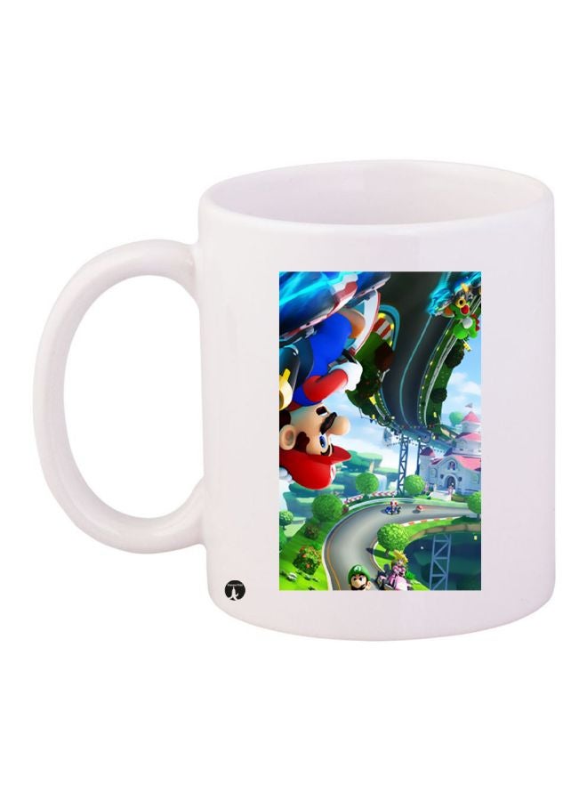 Cartoon Printed Coffee Mug White/Green/Red