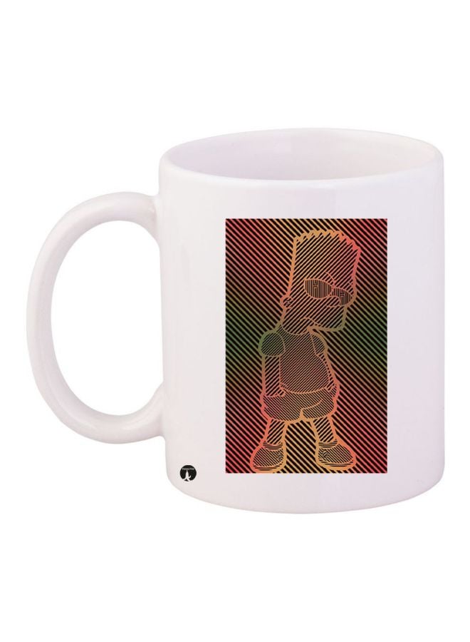 BP Simpsons Printed Coffee Mug White/Pink/Green