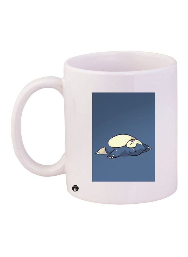 BP Cartoon Printed Coffee Mug White/Blue/Beige