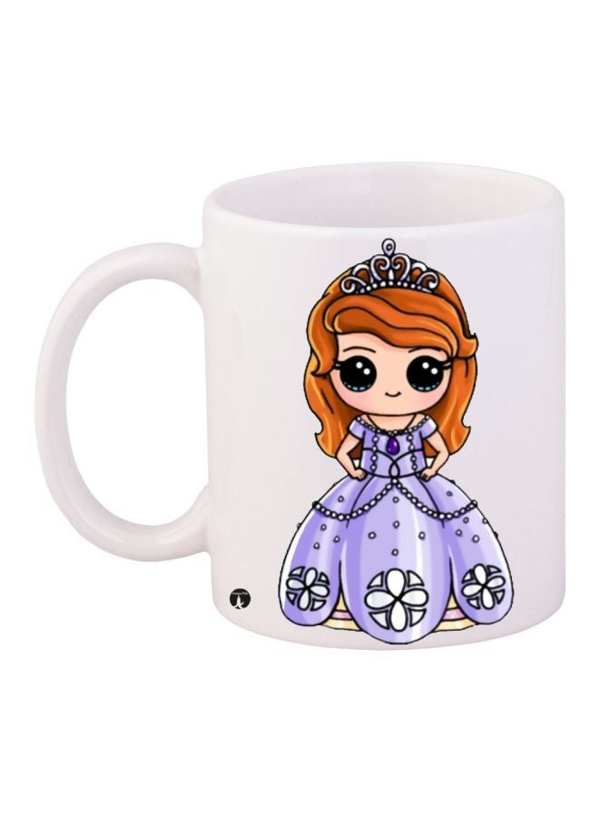 BP Princess Printed Coffee Mug White/Purple/Brown