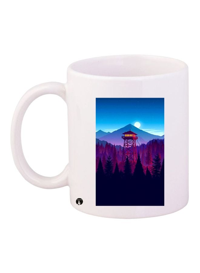 BP Mountain Printed Coffee Mug White/Blue/Black