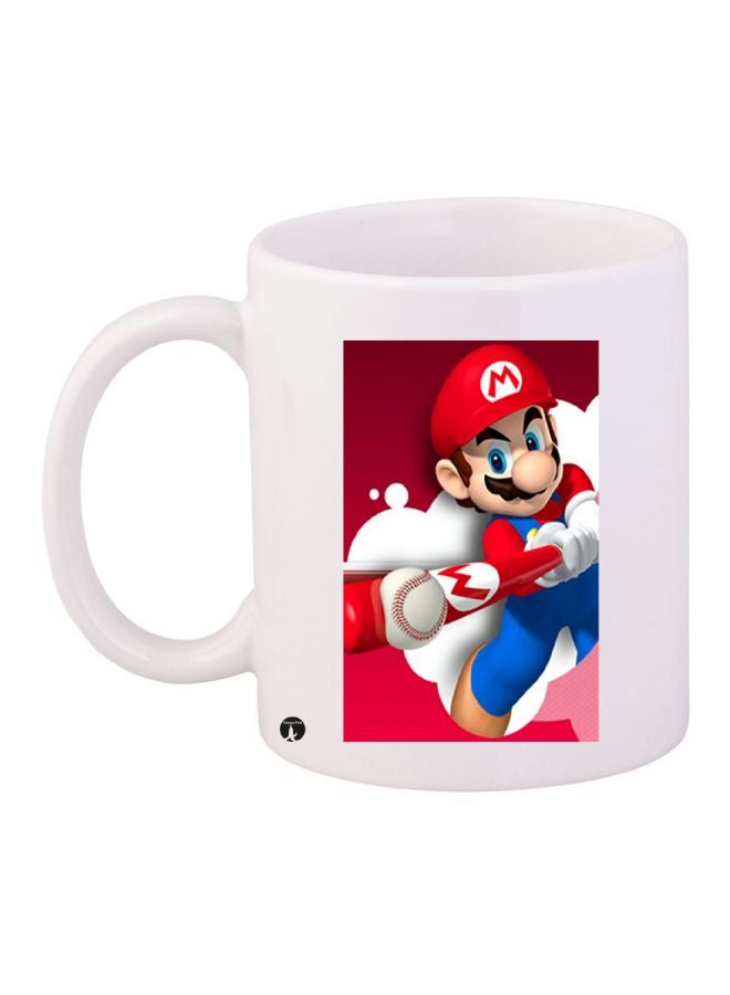BP Super Mario Printed Coffee Mug White/Red/Blue