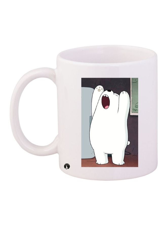 BP Bear Printed Coffee Mug White/Black/Brown